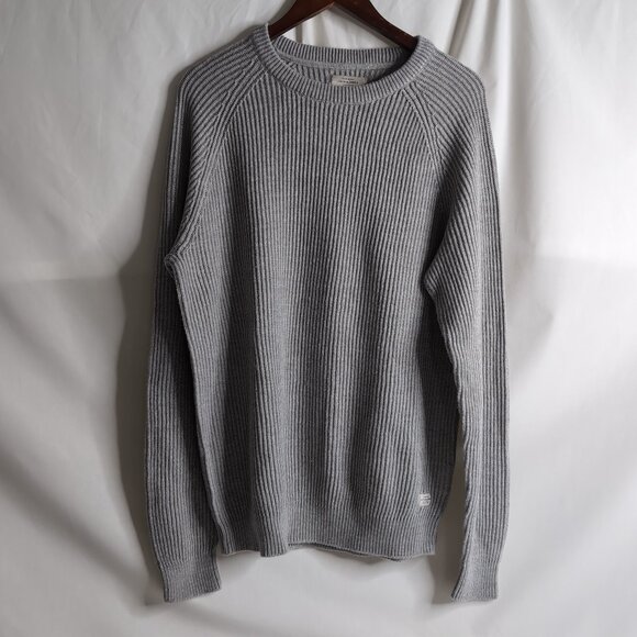 Jack & Jones Other - Jack & Jones Men's Grey Ribbed Knit Sweater , Size XL